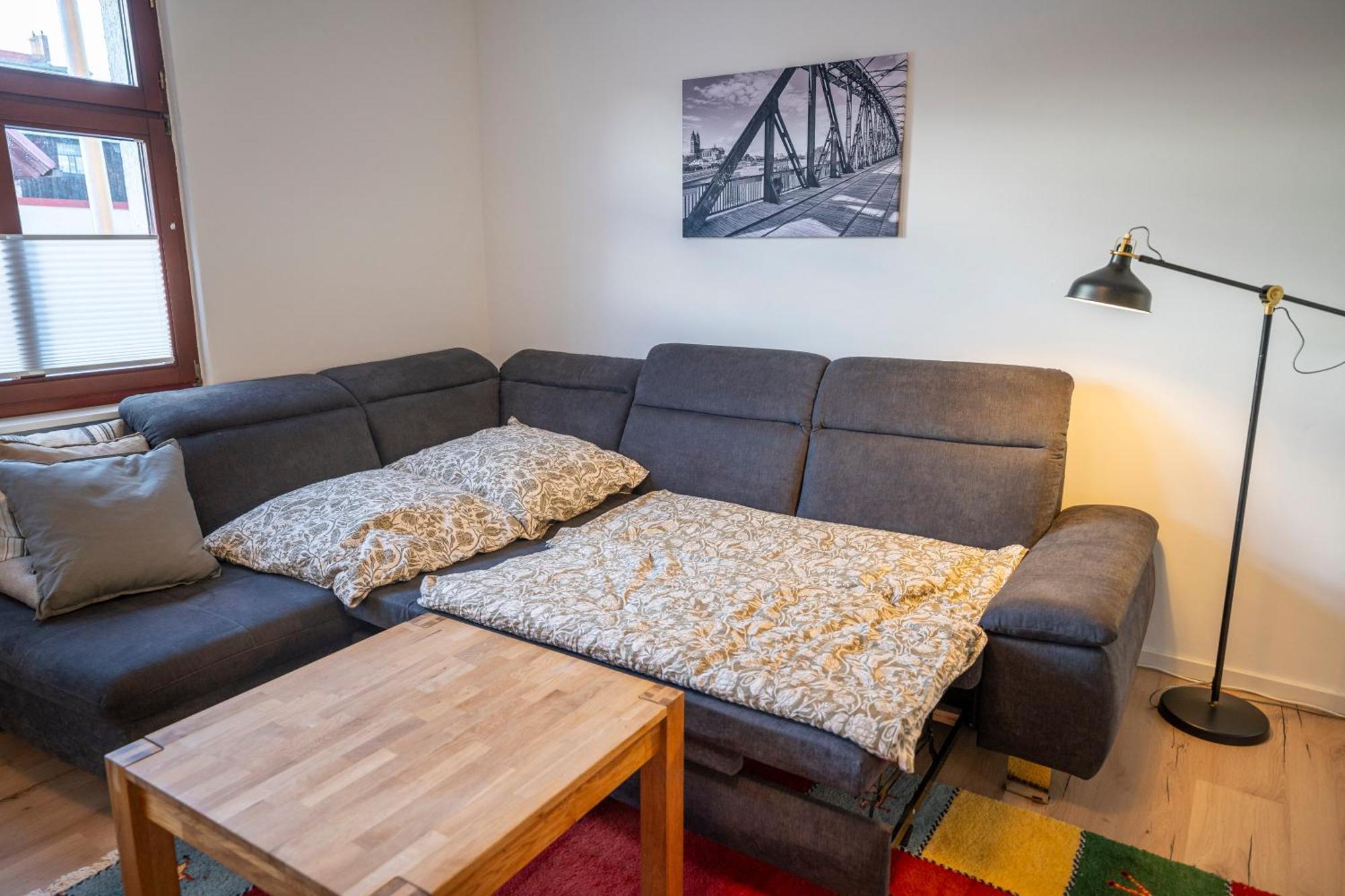 Haus Unterm Mammutbaum - Elberadweg Apartment Magdeburg Bagian luar foto